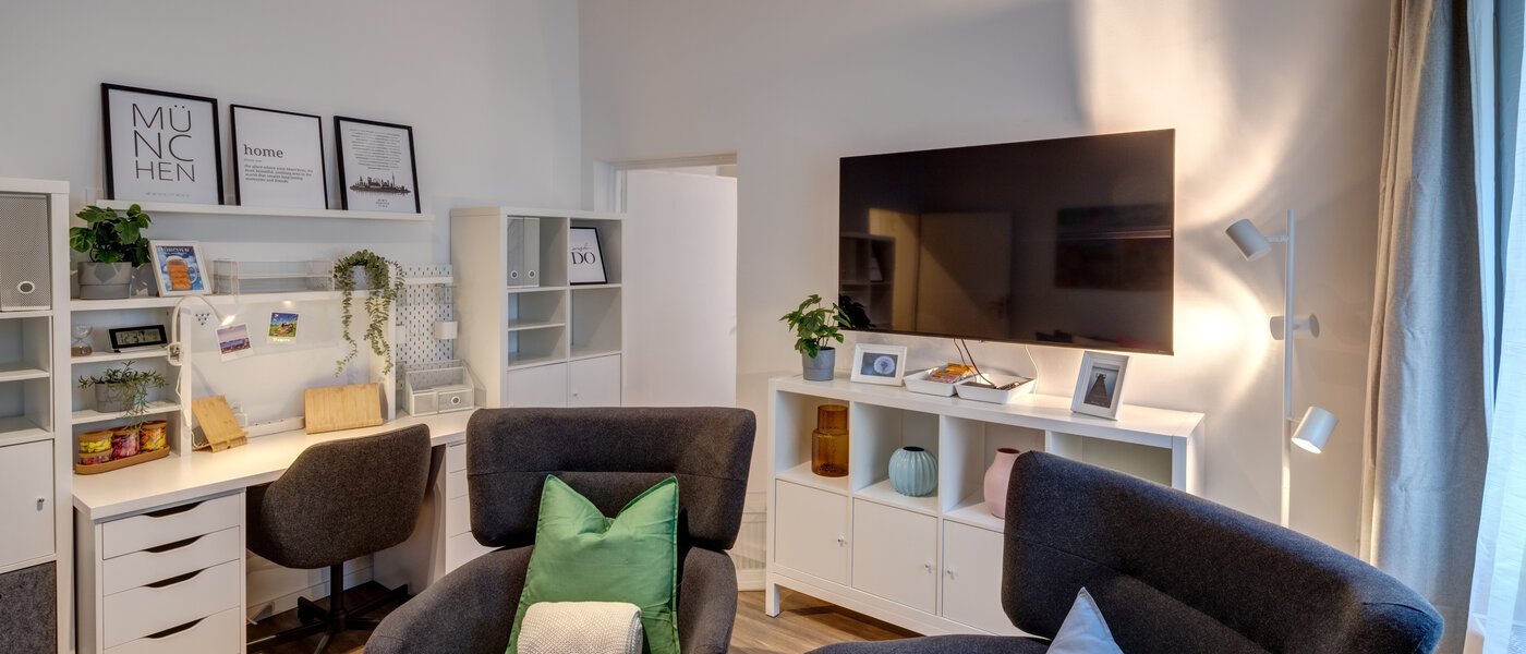appartamento München Lehel 02 zona living 14214