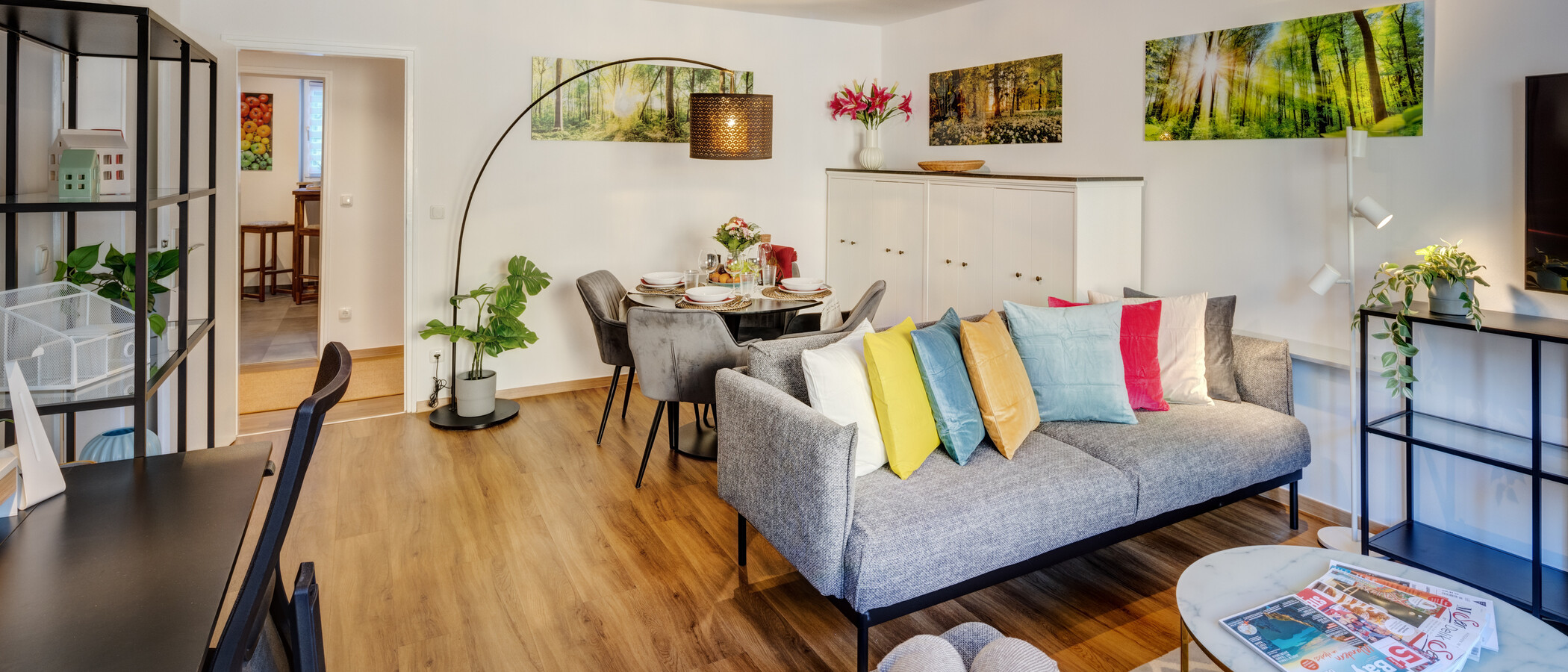 appartamento München Lehel 01 zona living 14236