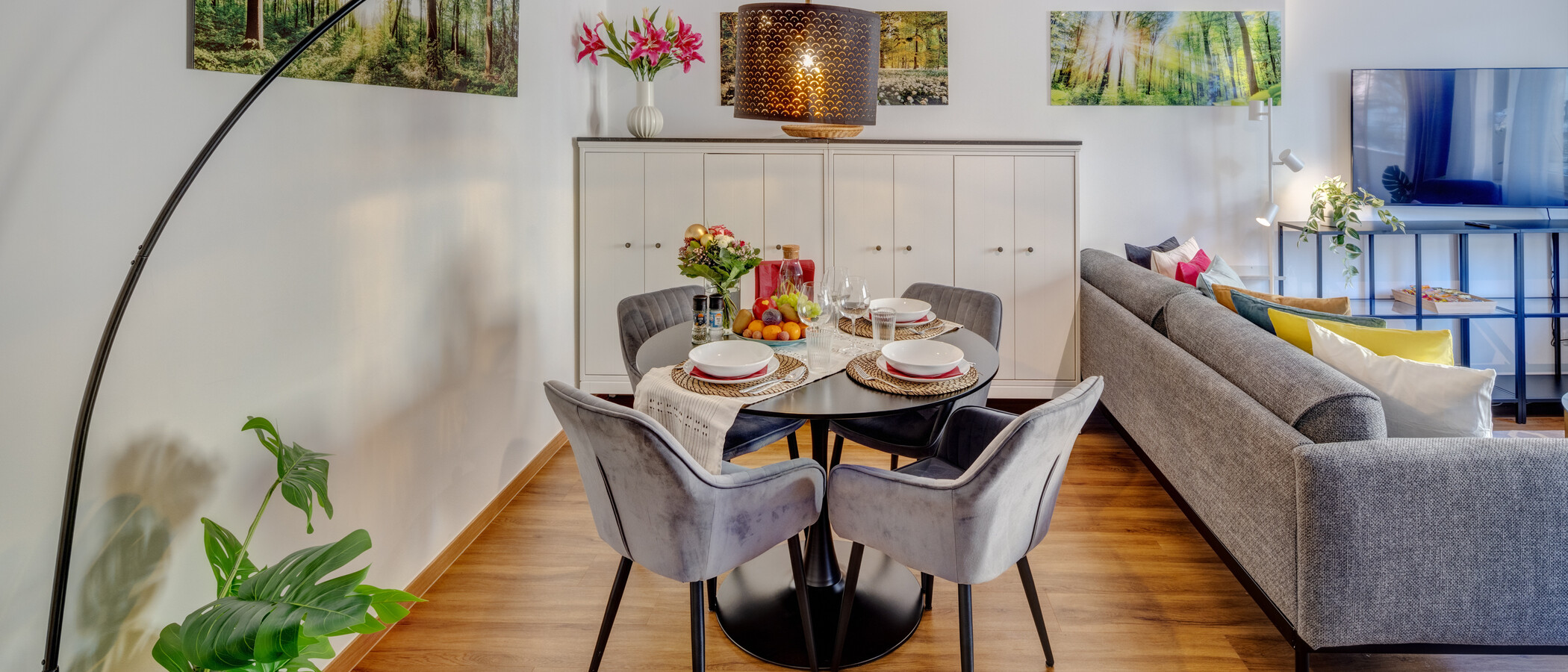 appartamento München Lehel 02 zona living 14236