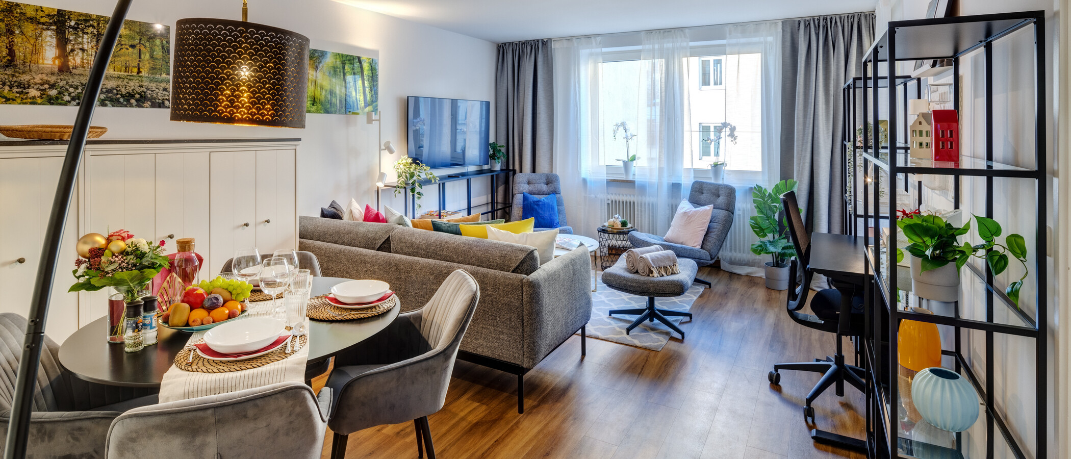 appartamento München Lehel 03 zona living 14236