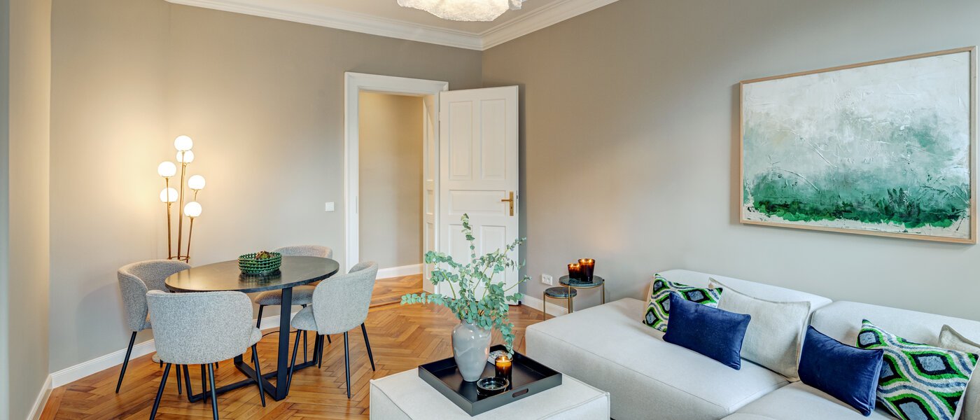 appartamento München Lehel 02 zona living 14254