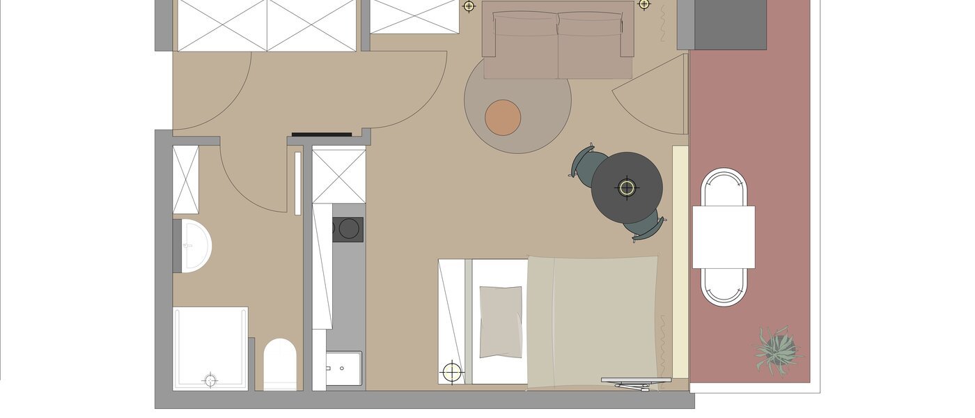 abitazione München Schwabing-Nord (zw. Leopoldstraße & Englischen Garten) 01 planimetria 14305