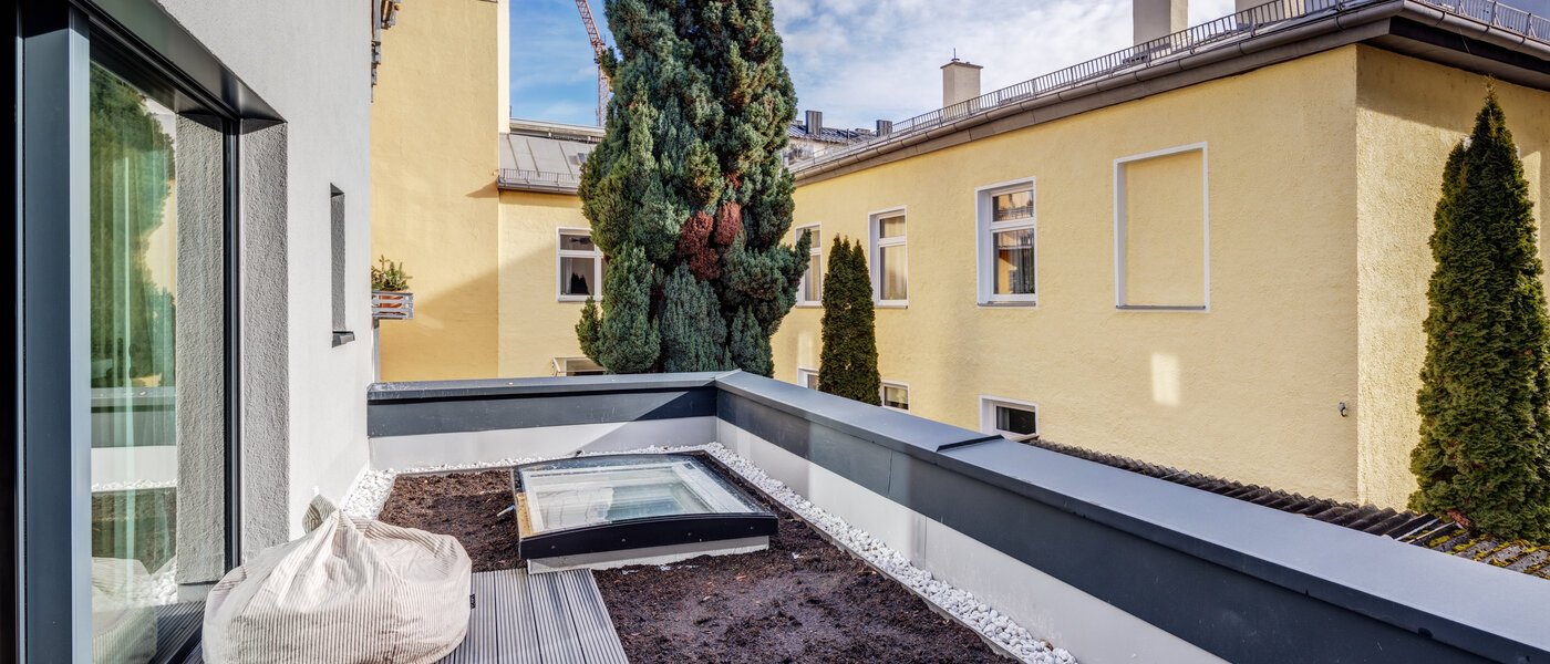 maisonette München Glockenbachviertel 01 terrazza sul tetto 14318
