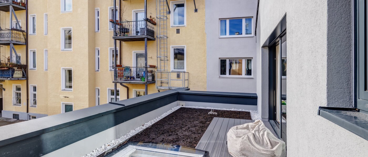maisonette München Glockenbachviertel 03 terrazza sul tetto 14318