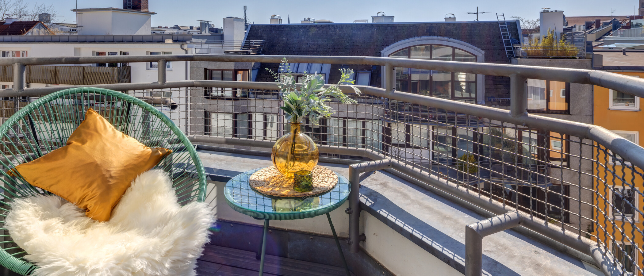 maisonette München Glockenbachviertel 01 terrazza sul tetto 14319