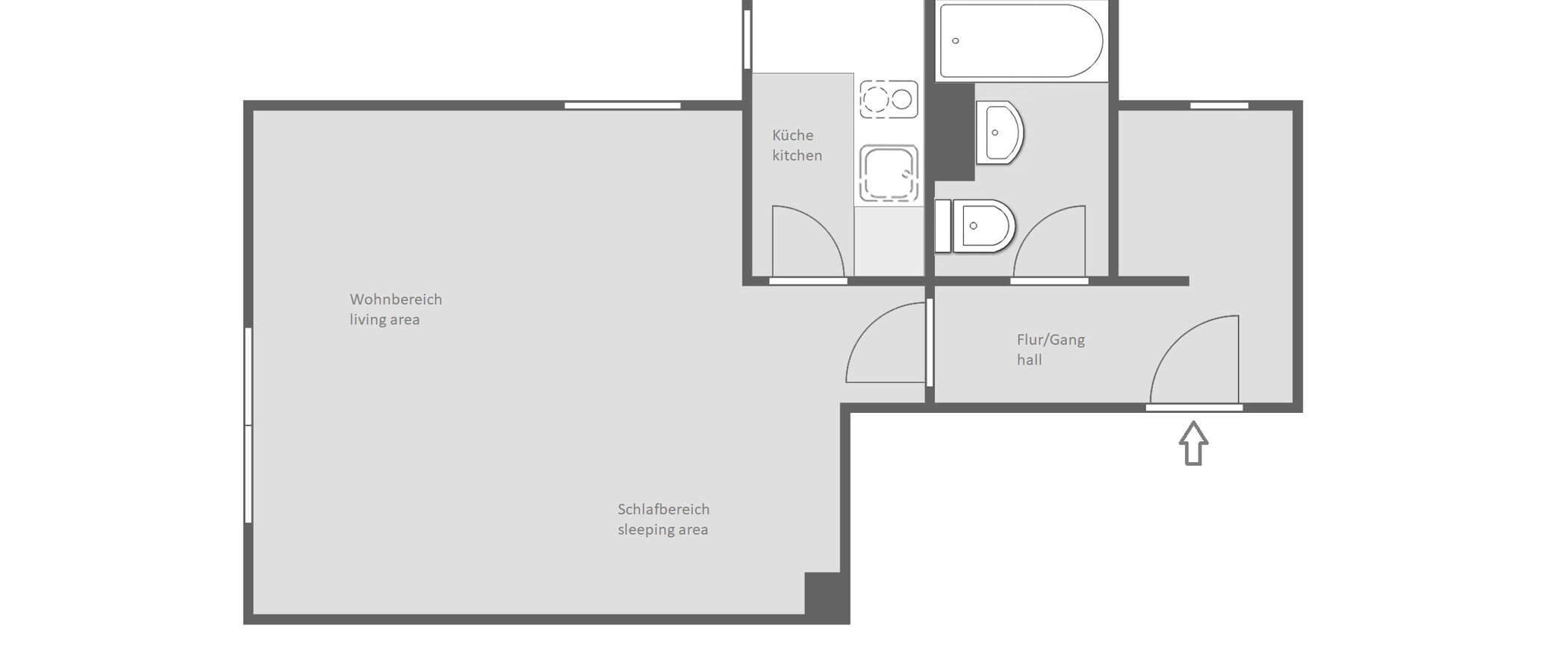 appartamento München Obermenzing 01 planimetria 14346