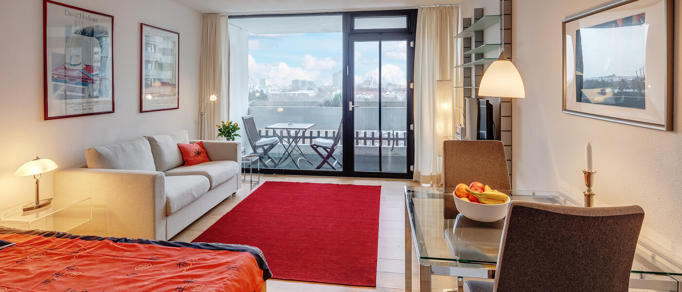 appartamento München Schwabing-Georgenschwaige 01 zona living 1439