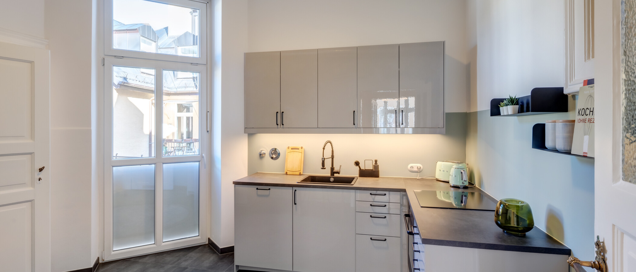 appartamento München Schwabing-Nord (zw. Leopoldstraße & Englischen Garten) 01 cucina 14397