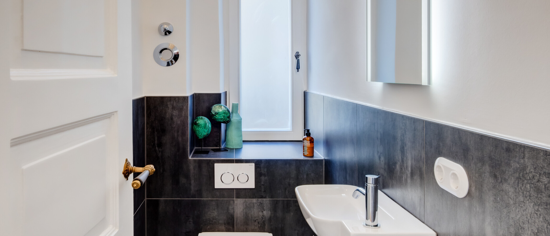 appartamento München Schwabing-Nord (zw. Leopoldstraße & Englischen Garten) 01 toilette per gli ospiti 14397