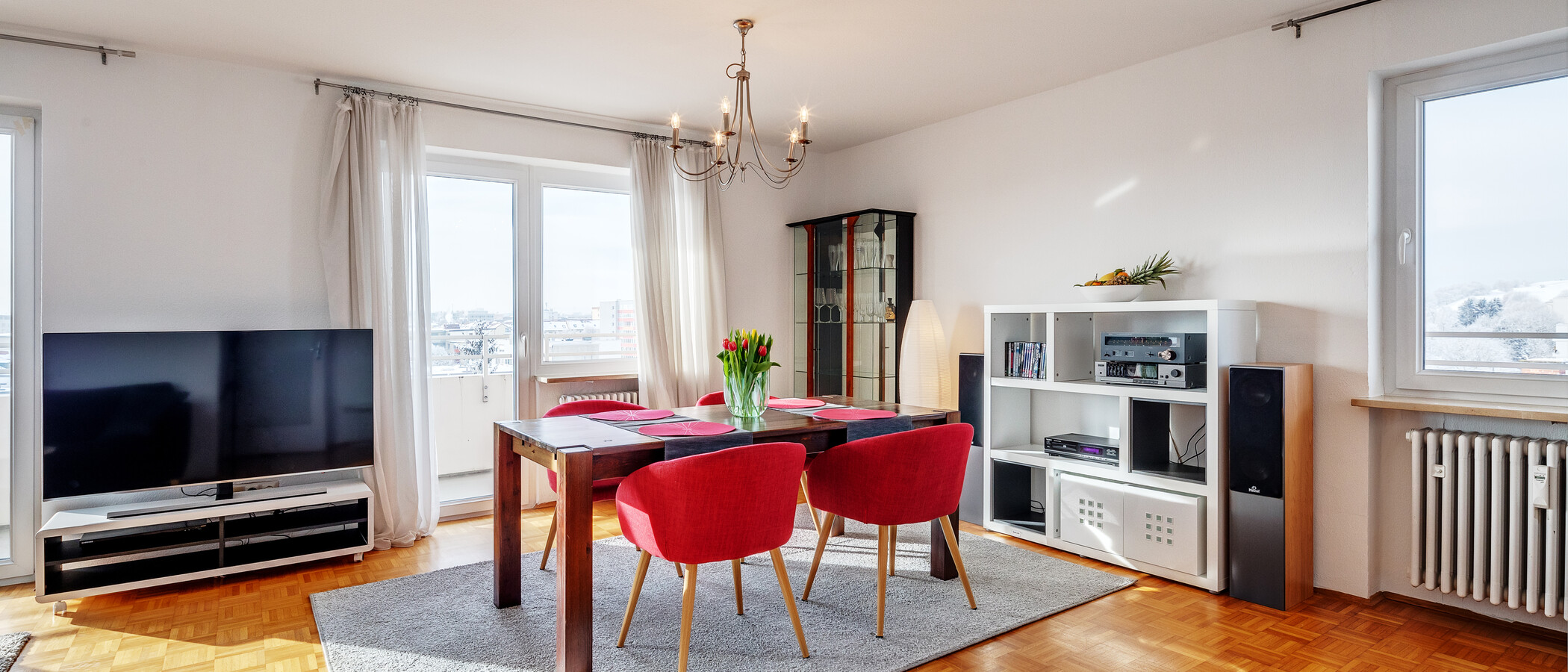 appartamento München Schwabing-Georgenschwaige 02 zona living 1443