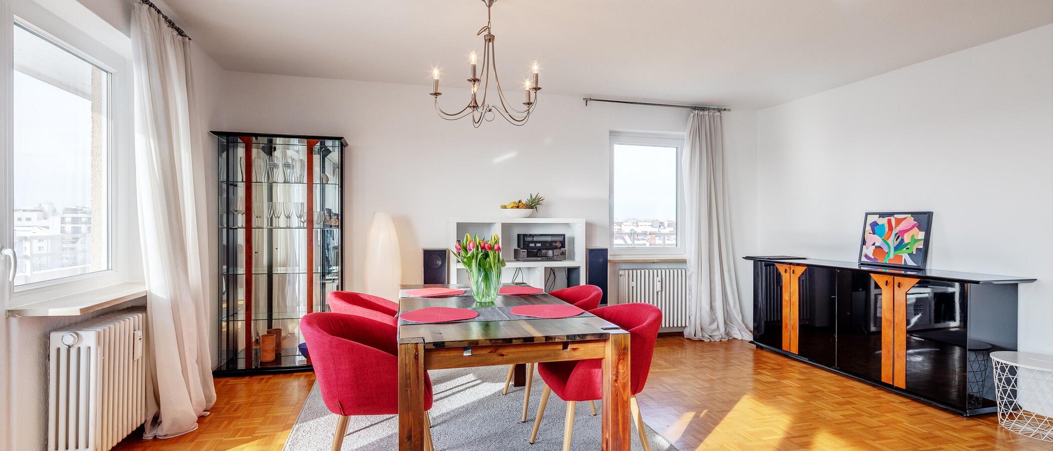 appartamento München Schwabing-Georgenschwaige 03 zona living 1443