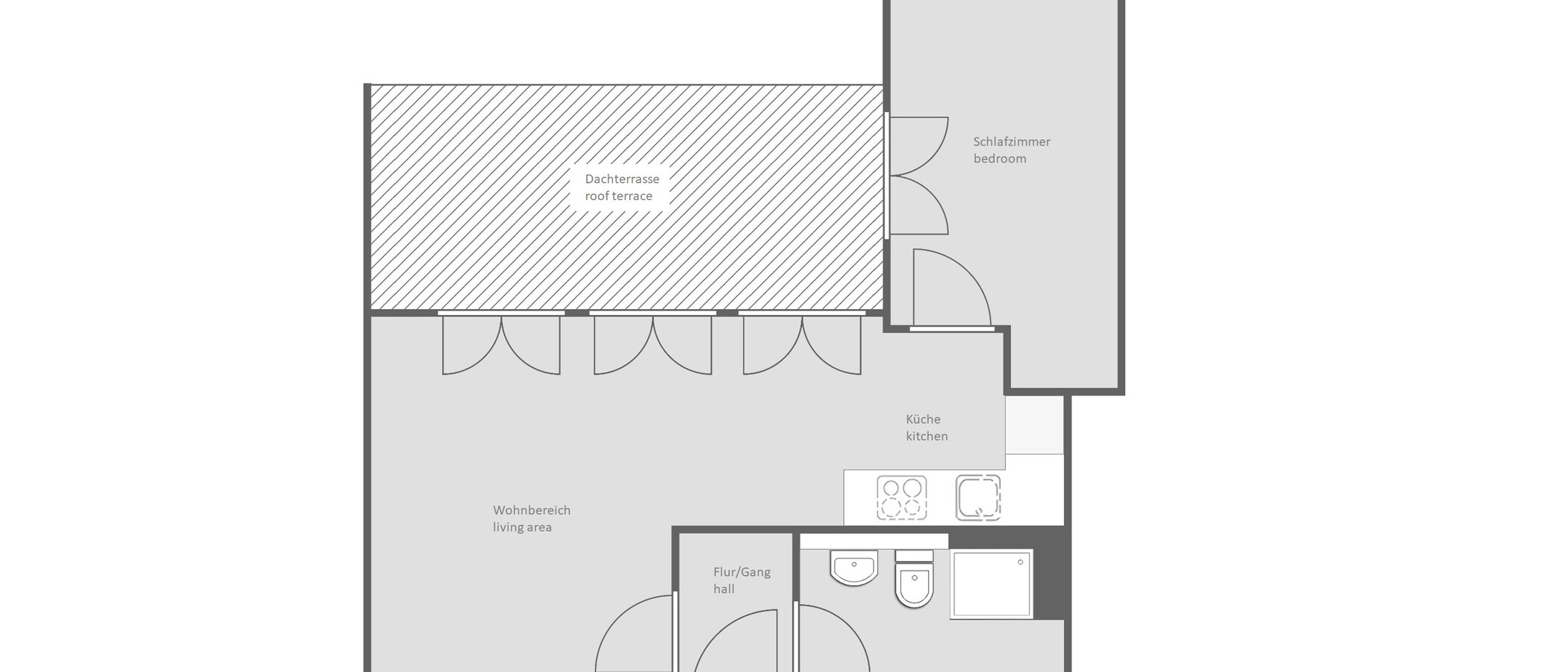 attico con terrazzo München Sendling-Westpark 01 planimetria 14433