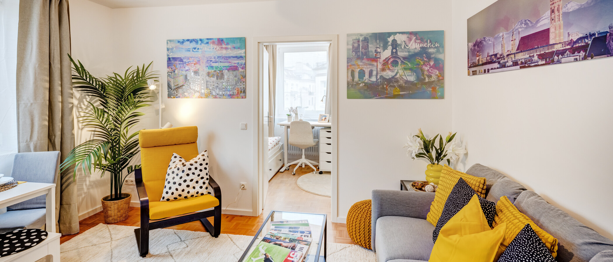 appartamento München Lehel 03 zona living 14463