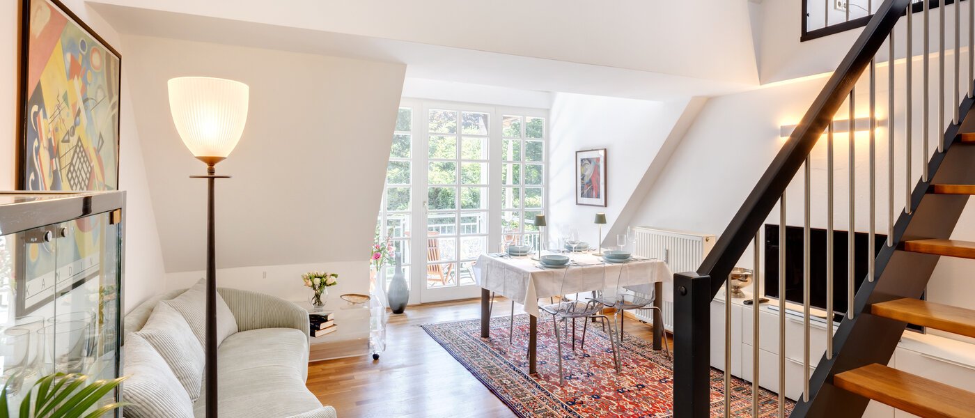 maisonnette con galleria München Ramersdorf 01 zona living 14556