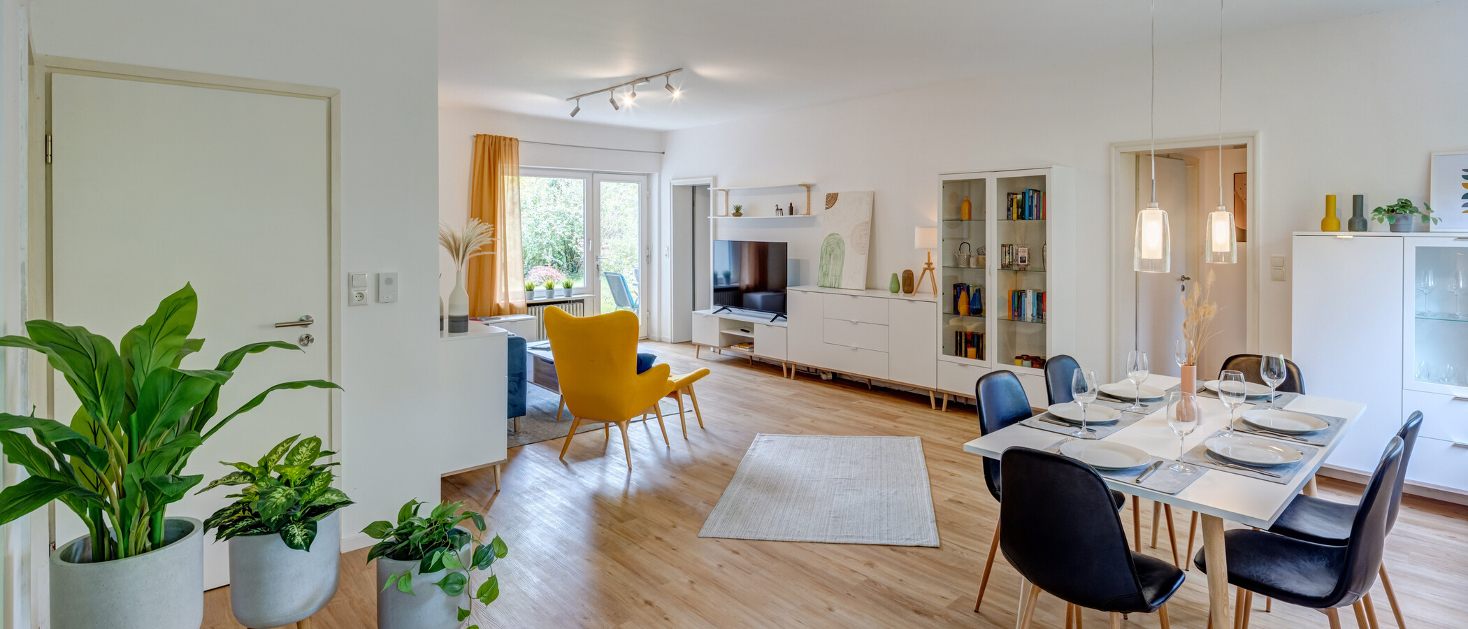 appartamento con giardino München Hadern 02 zona living 14610