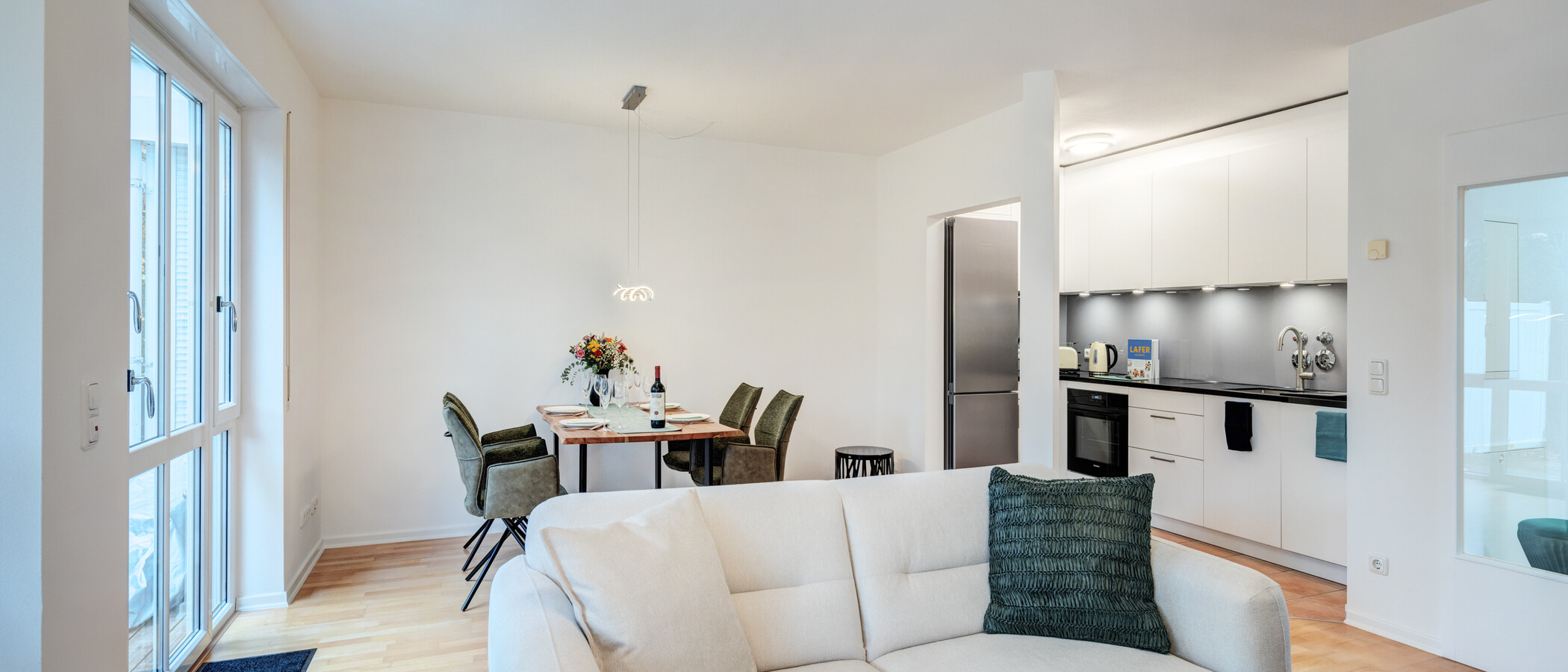 appartamento con giardino München Denning 04 zona living 14634