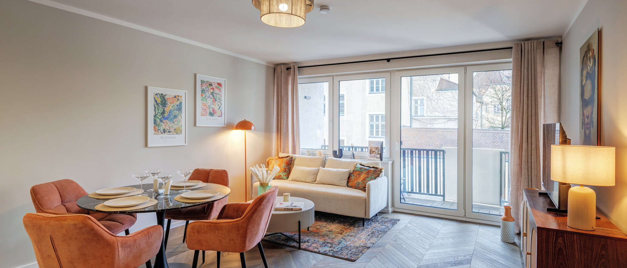appartamento München Nymphenburg 02 zona living 14667