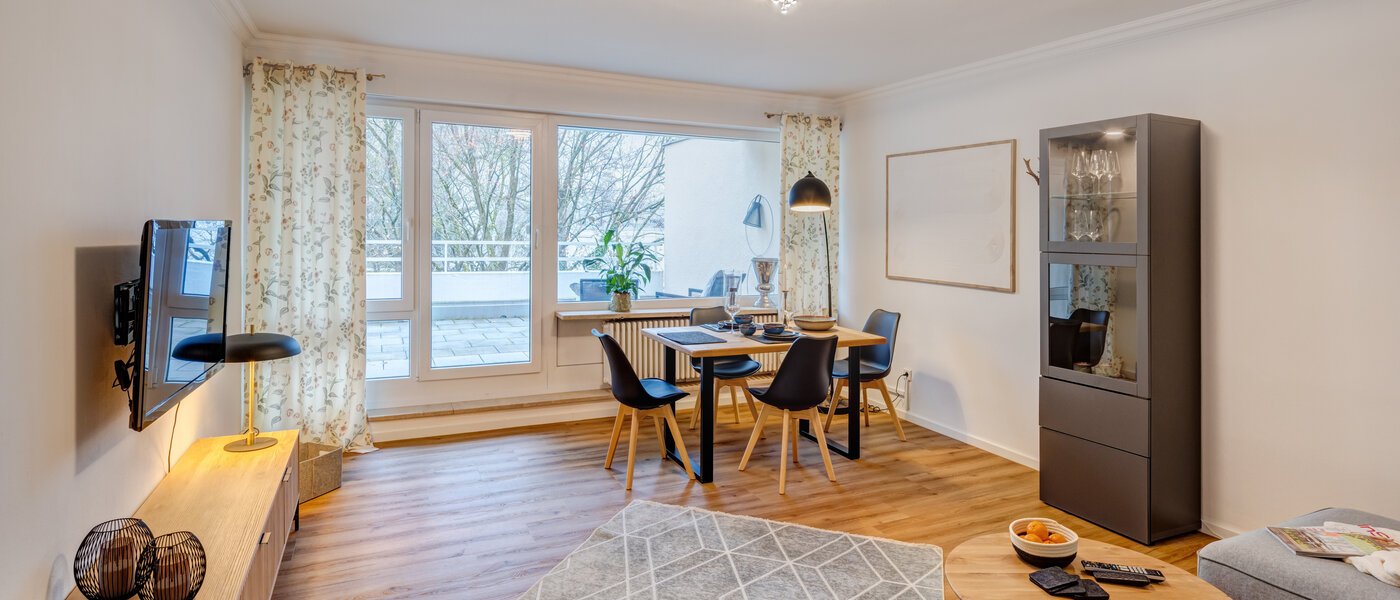 attico con terrazzo München Nymphenburg 01 soggiorno 14694