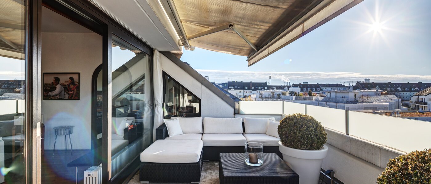 maisonette München Maxvorstadt 01 terrazza sul tetto 14710