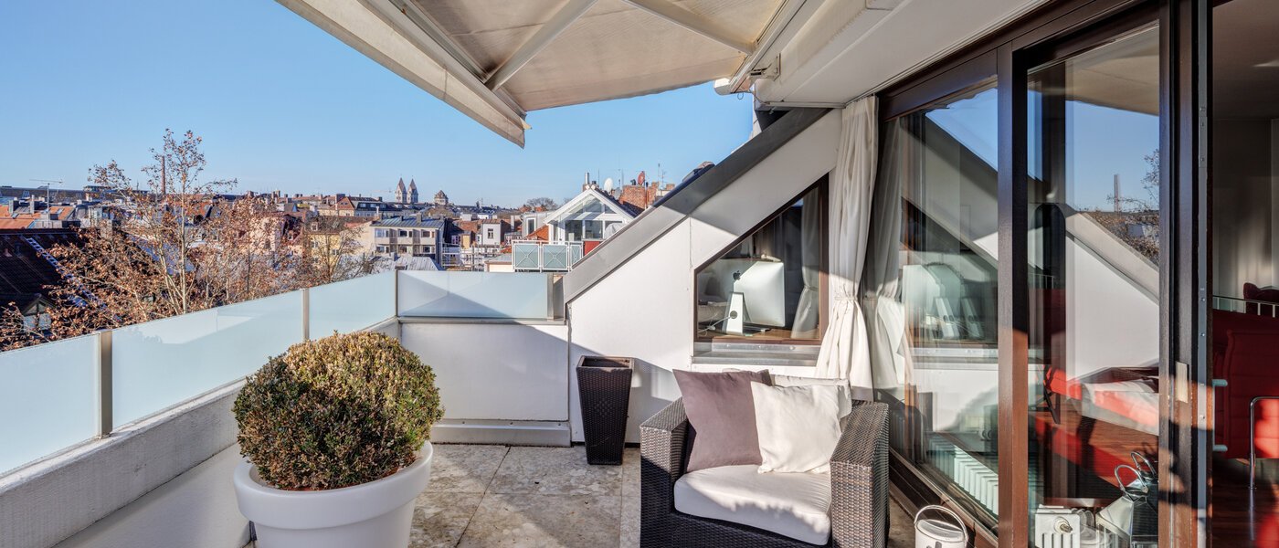 maisonette München Maxvorstadt 03 terrazza sul tetto 14710