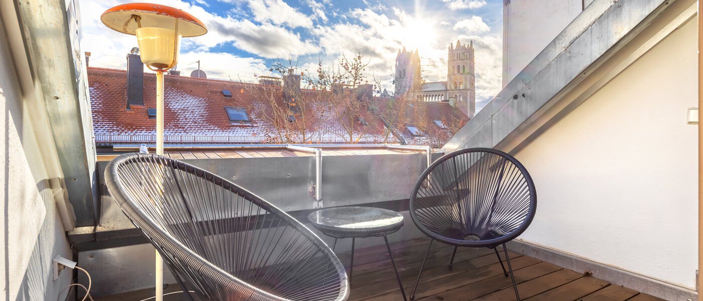 maisonette München Glockenbachviertel 01 terrazza sul tetto 14717