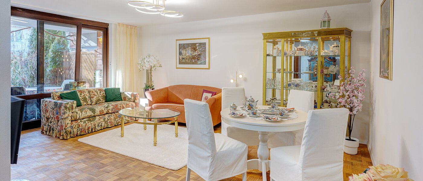 appartamento con giardino München Solln 01 zona living 14725