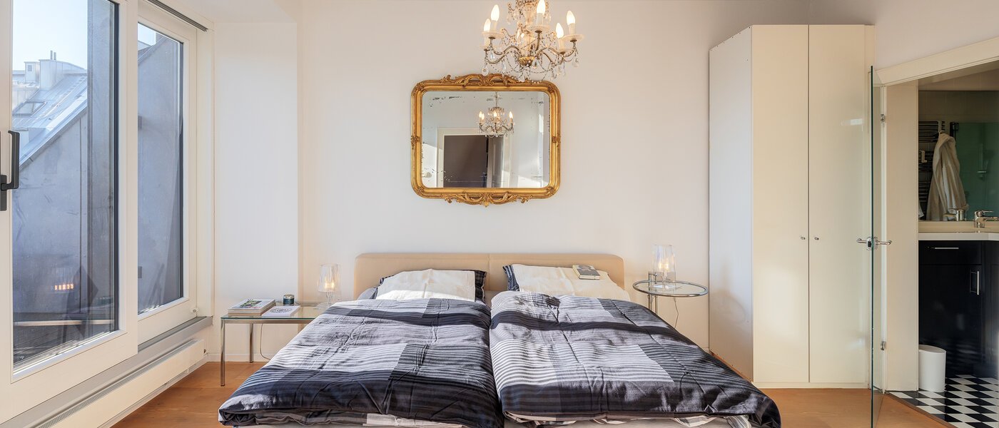 attico con terrazzo München Schwabing-West 02 camera da letto 14731