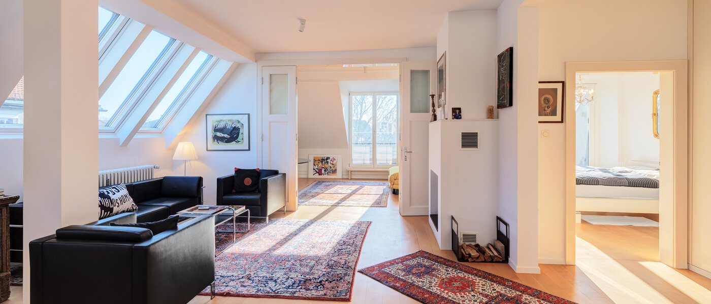 attico con terrazzo München Schwabing-West 04 zona living 14731