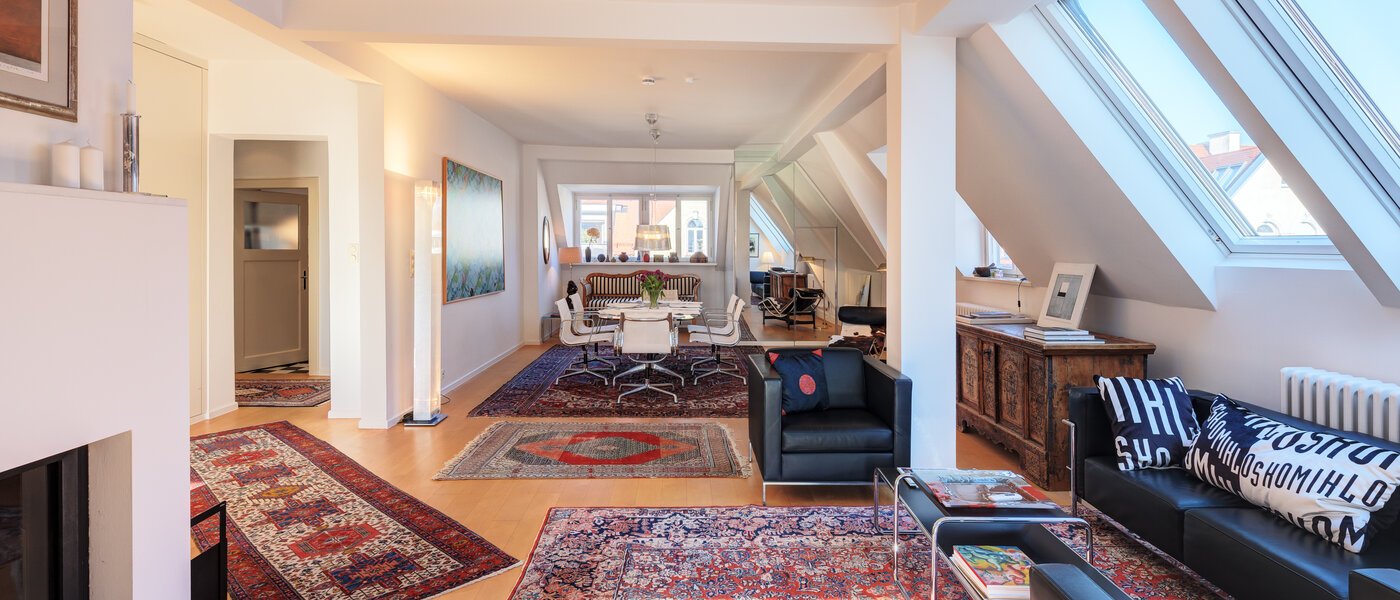 attico con terrazzo München Schwabing-West 05 zona living 14731