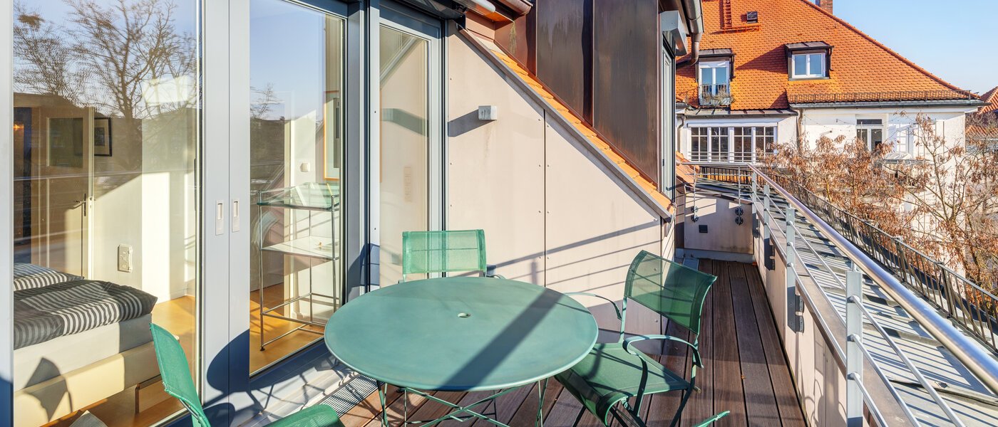 attico con terrazzo München Schwabing-West 03 terrazza sul tetto 14731