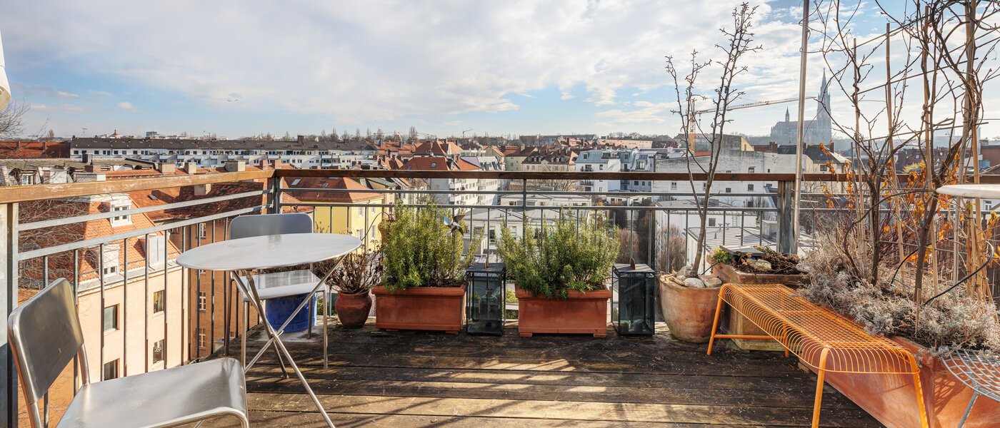 attico con terrazzo München Haidhausen 02 terrazza sul tetto 14748