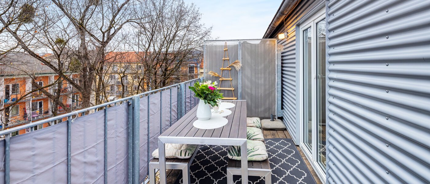 attico con terrazzo München Maxvorstadt 03 2° terrazza sul tetto 14758