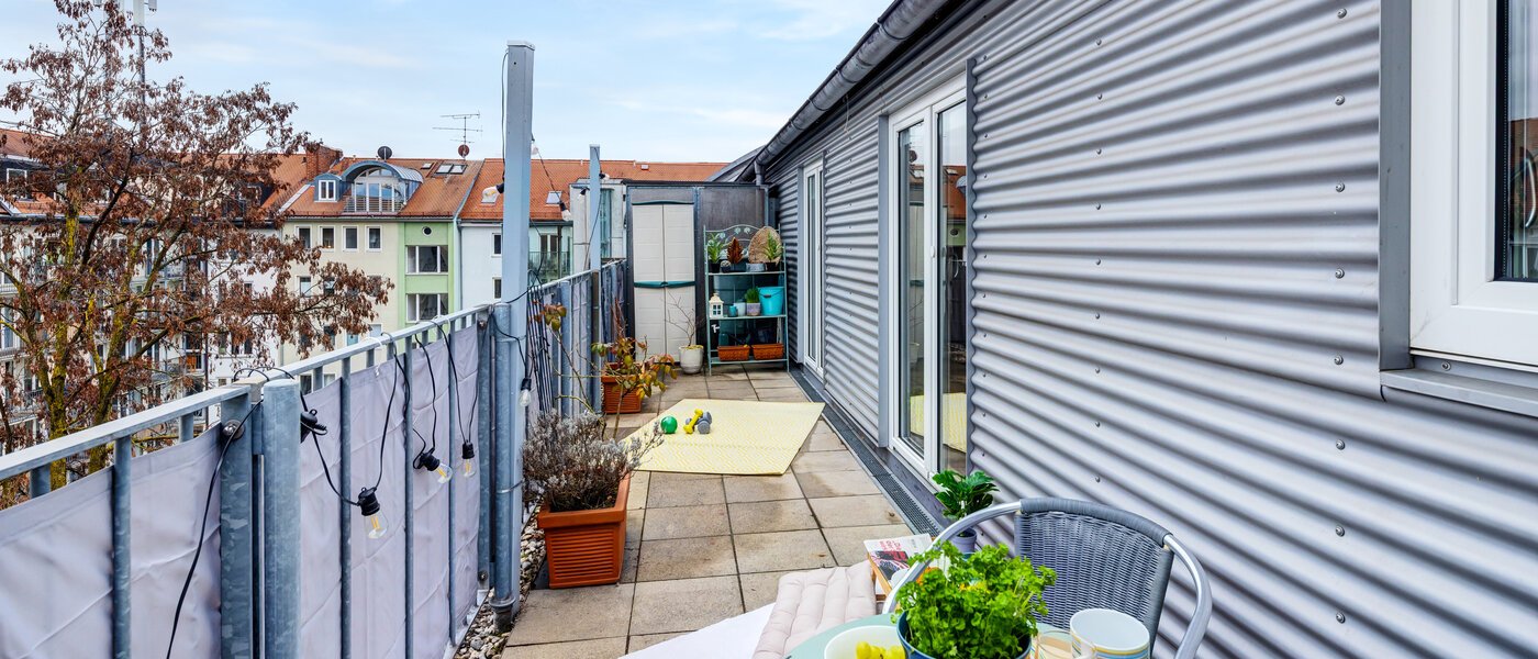 attico con terrazzo München Maxvorstadt 03 1° terrazza sul tetto 14758