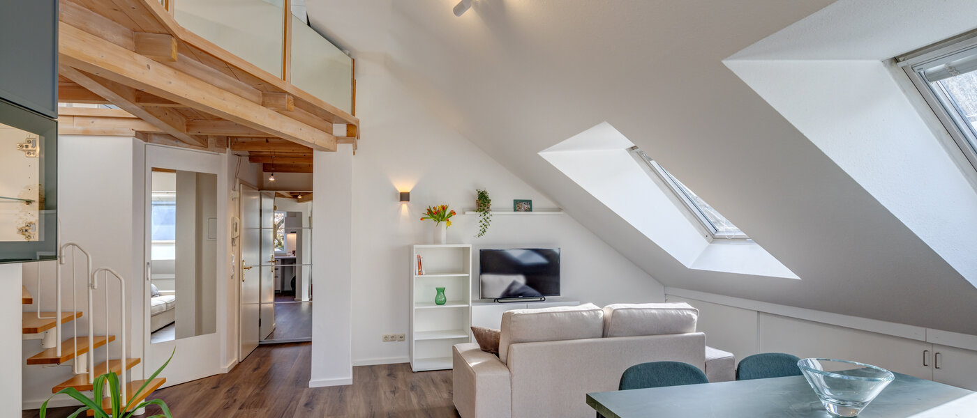 appartamento con galleria München Waldtrudering 01 zona living 14759
