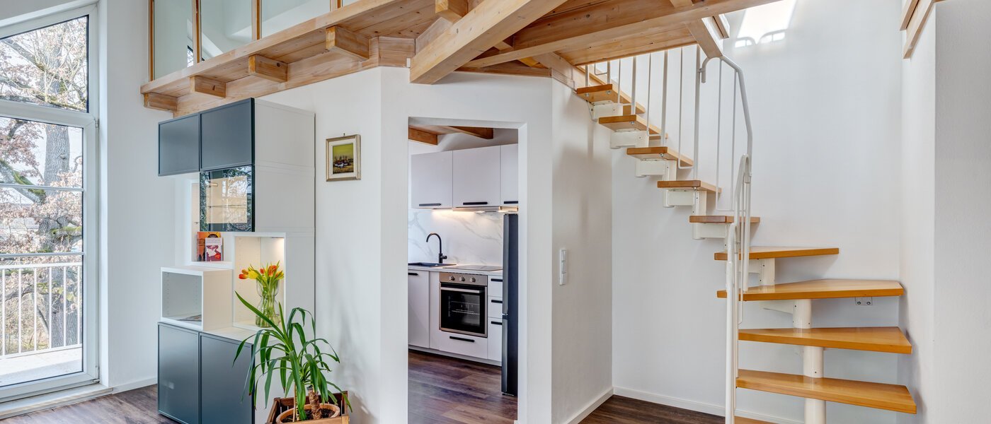 appartamento con galleria München Waldtrudering 02 zona living 14759