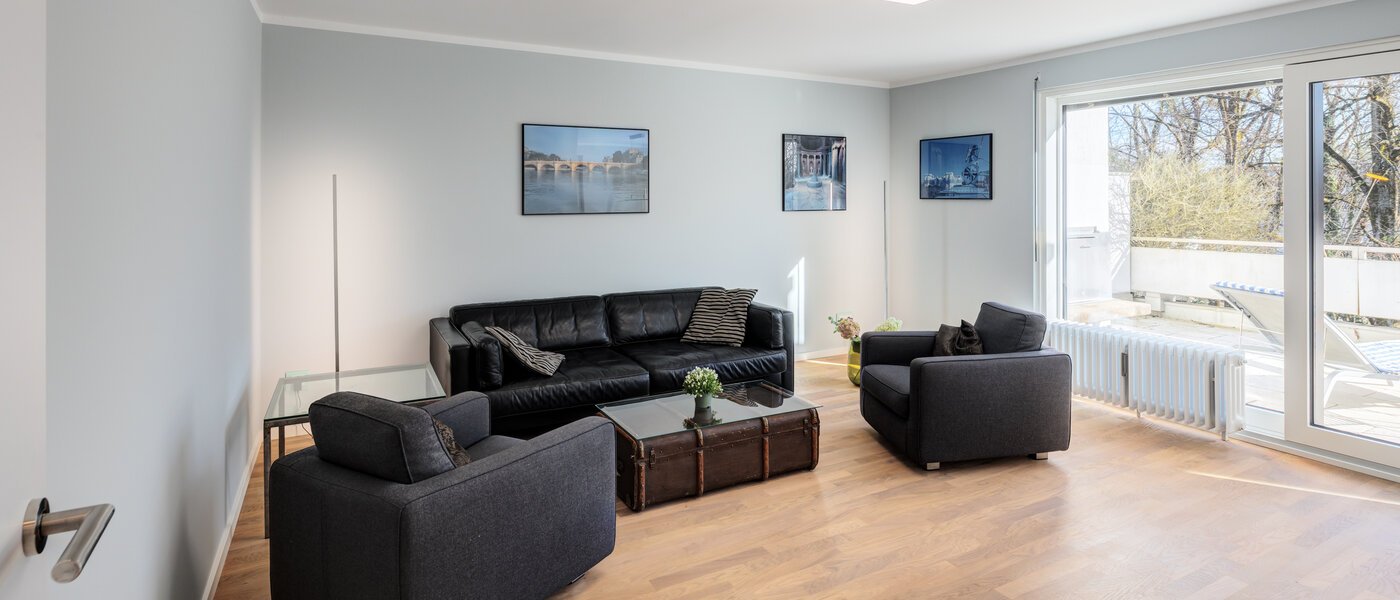 attico con terrazzo München Nymphenburg 01 zona living 14775