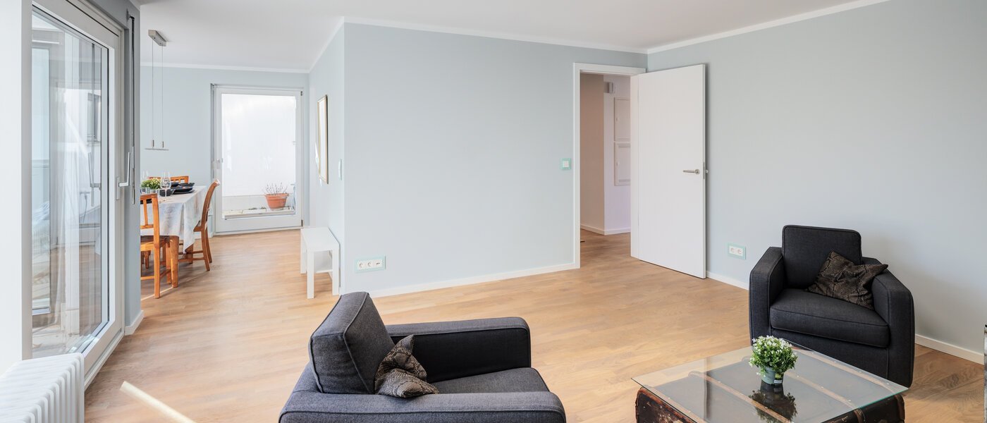 attico con terrazzo München Nymphenburg 04 zona living 14775