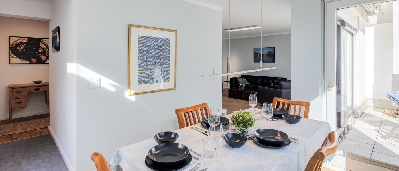 attico con terrazzo München Nymphenburg 02 zona pranzo 14775