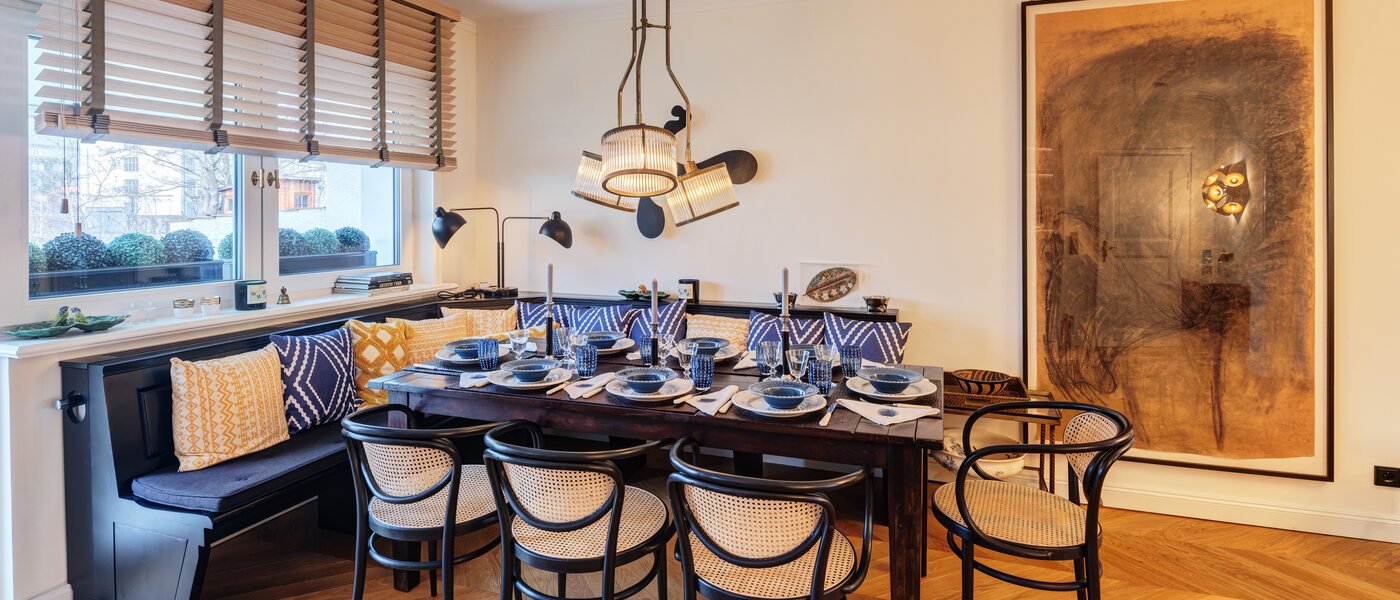 casa a schiera München Schwabing 02 zona pranzo 14779