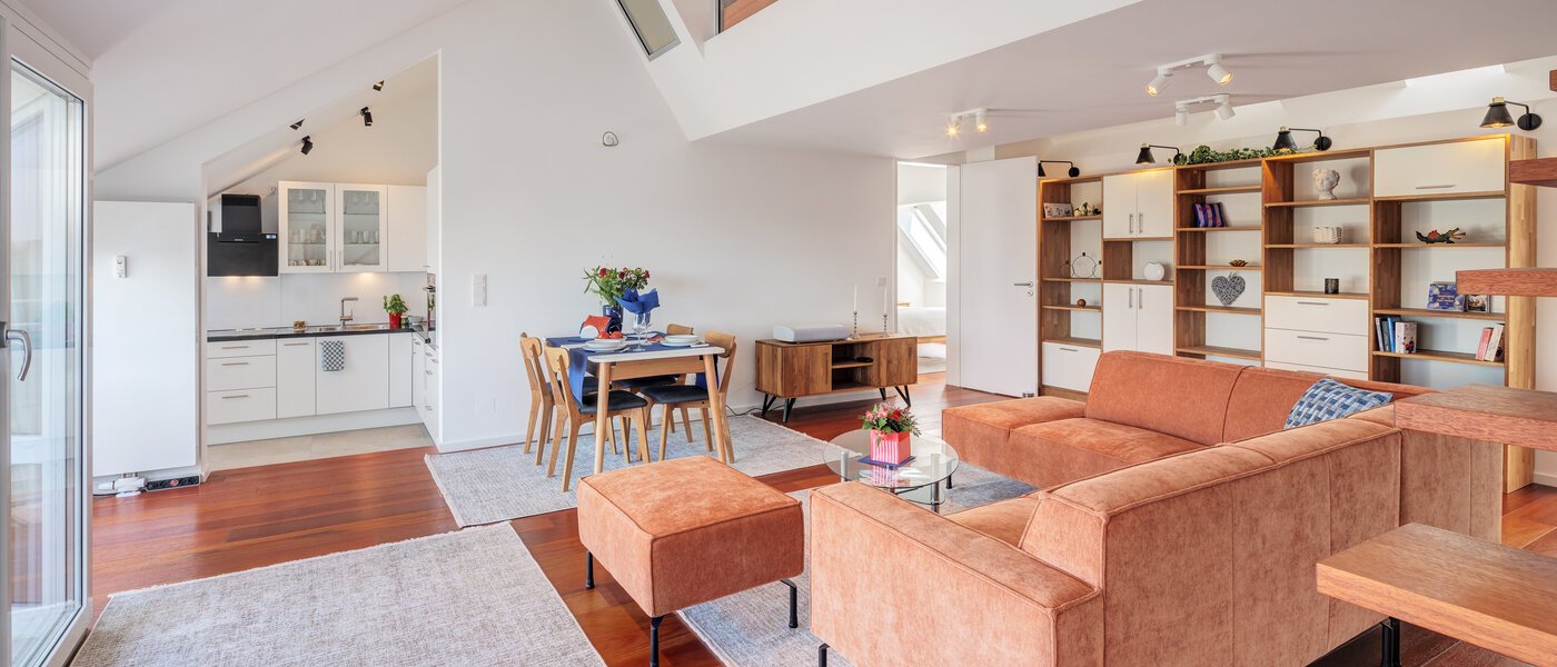 maisonnette con galleria München Maxvorstadt 03 zona living 14785