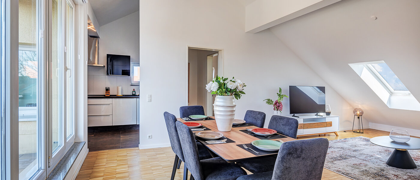 attico con terrazzo Aschheim 03 zona living 14787