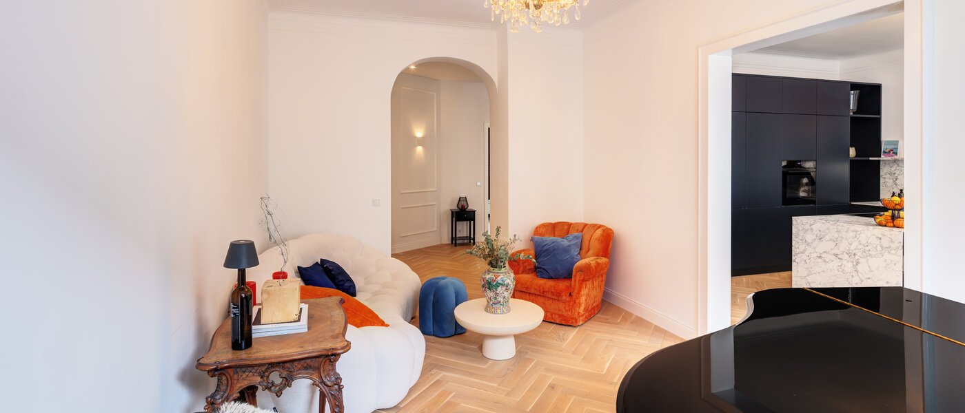 appartamento München Schwabing-West (rund um den Hohenzollernplatz) 04 zona living 14795