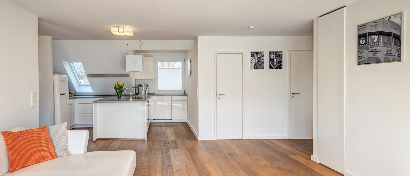 attico con terrazzo München Moosach 03 zona living 14797