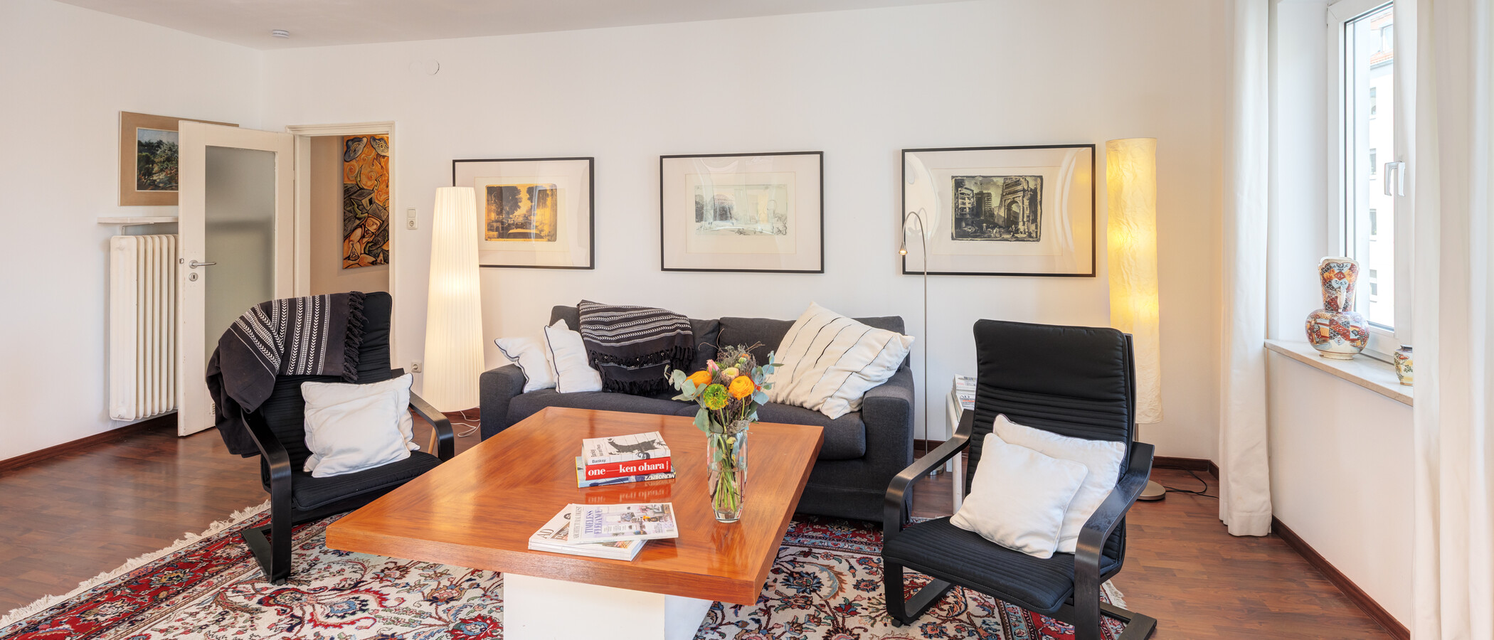 appartamento München Schwabing (links der Leopoldstraße) 01 soggiorno 14839