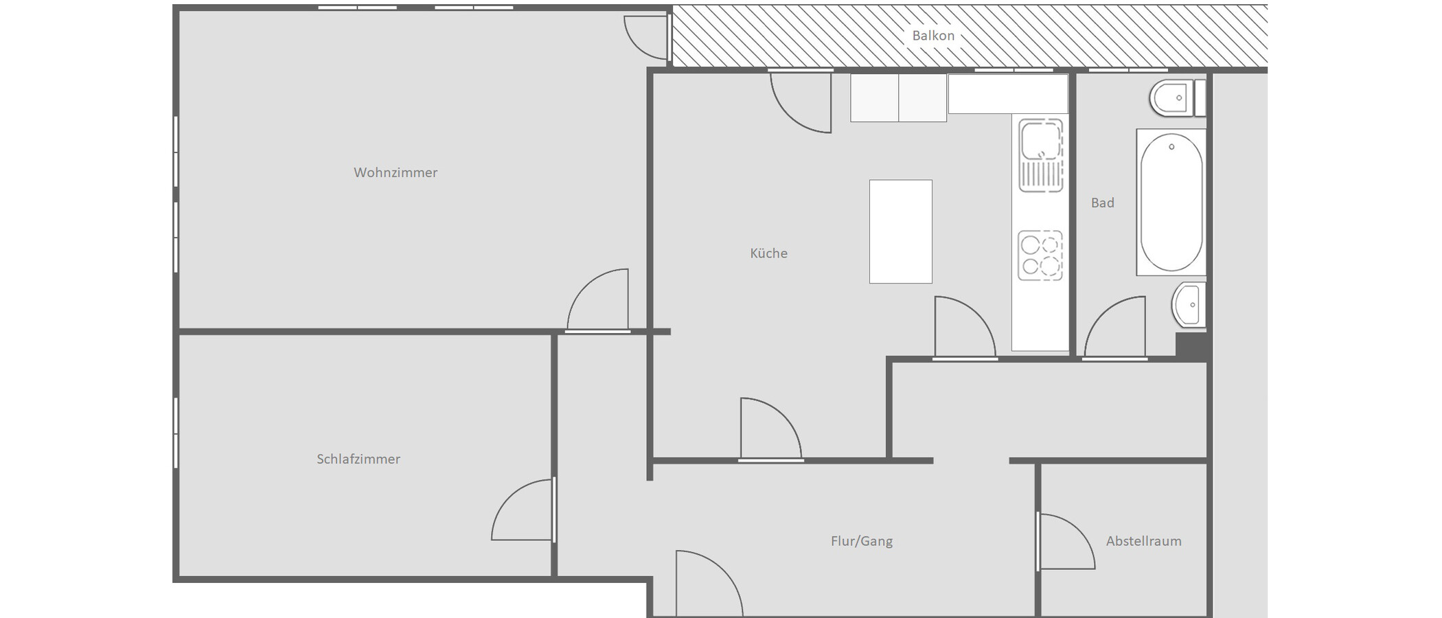 appartamento München Schwabing (links der Leopoldstraße) 01 planimetria 14839