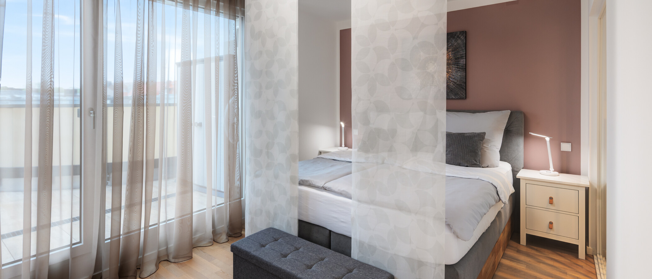 attico con terrazzo München Sendling 01 camera da letto 14873