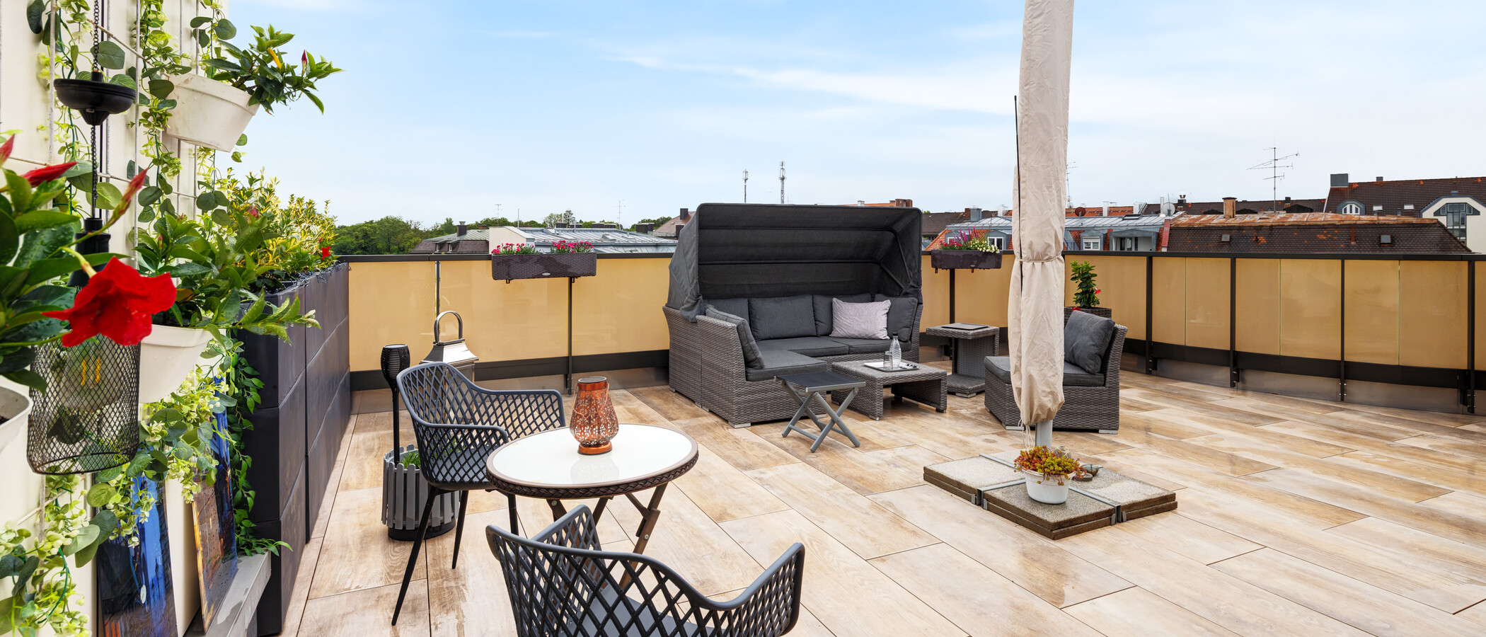 attico con terrazzo München Sendling 01 terrazza sul tetto 14873