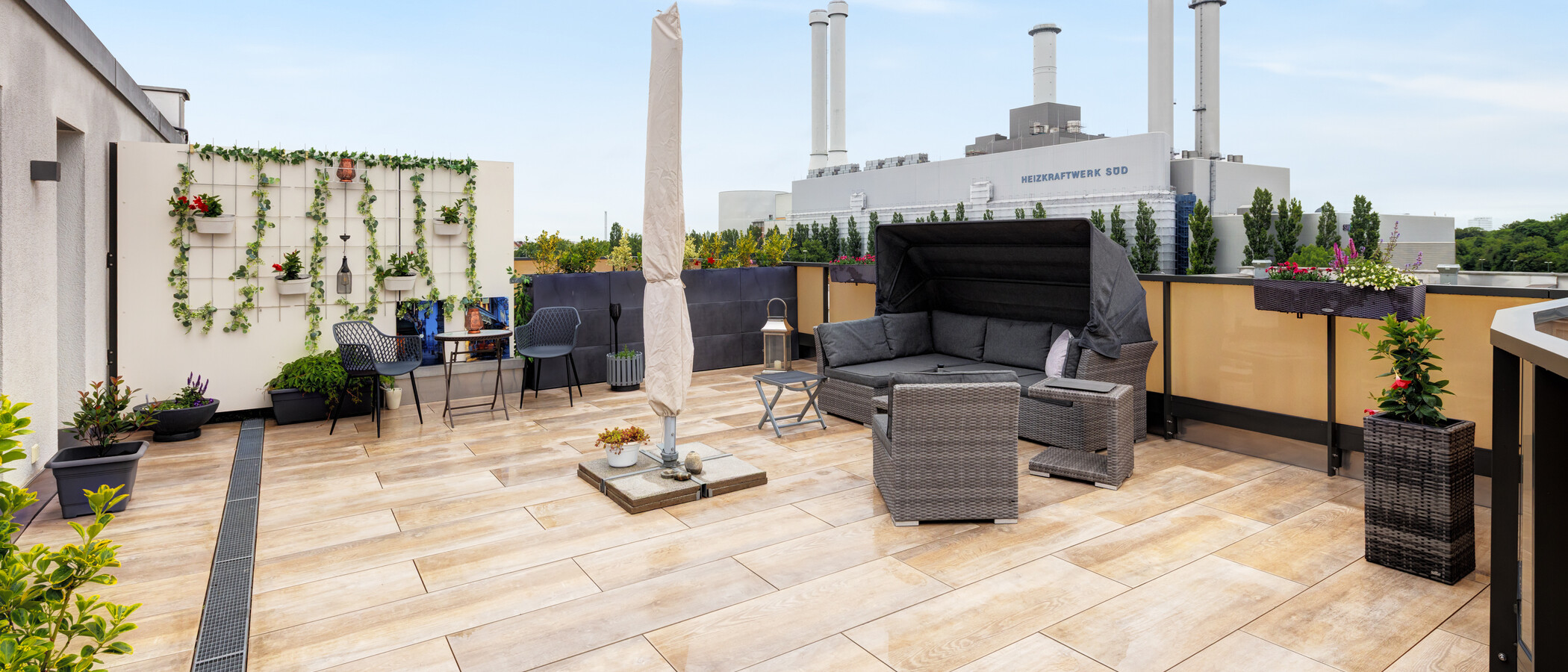 attico con terrazzo München Sendling 02 terrazza sul tetto 14873