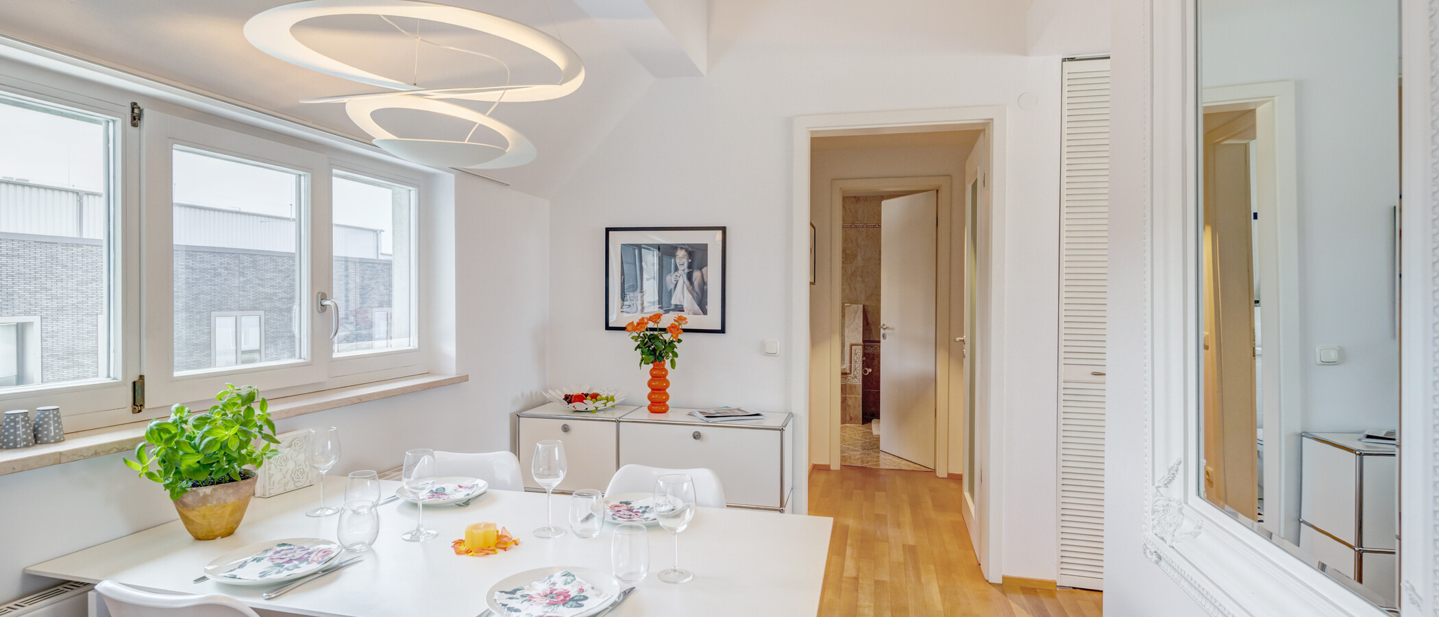 appartamento con galleria München Maxvorstadt 05 zona living 14890