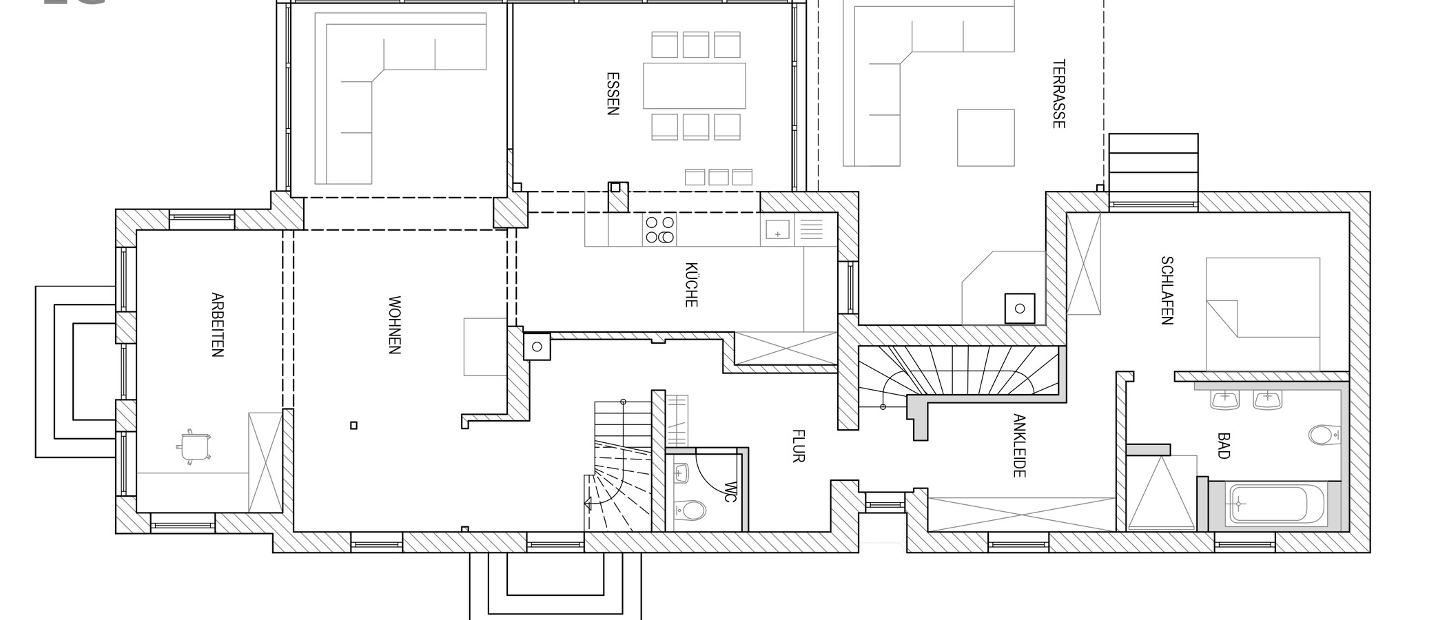 villa Oberhaching 01 planimetria 14925